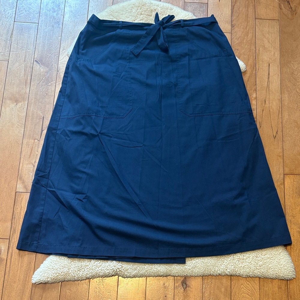 Women's Navy A-Line Tie-Waist Skirt